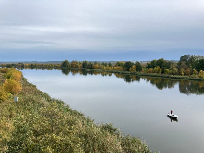 View of the Oder, near Mescherin, Germany